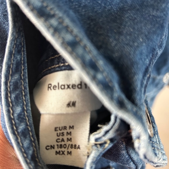 Women's H&M Dark Wash Carpenter Overalls - Picture 3 of 3